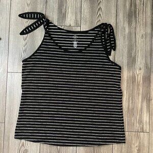 St. John's Bay Striped Tank Top Poly Blend Size XL